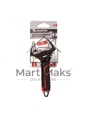 Ключ разводной Matrix, тонкие губки, фосфатированный, 2-х комп рукоятка, 150 мм, PRO