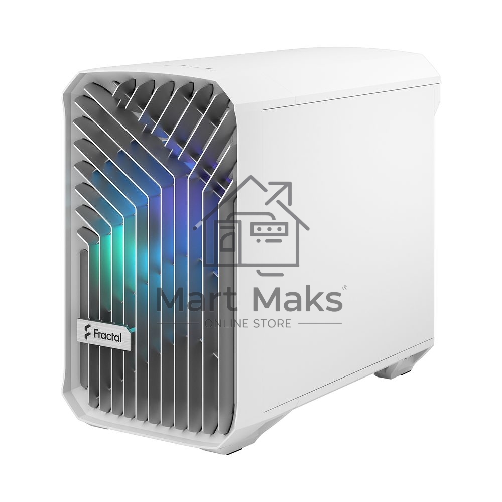 Корпус ПК без блока питания Fractal Design Torrent Nano RGB TG Clear Tint, Mini-Tower, 1x180mm RGB, 2xUSB-A 3.2 + 1xUSB 3.2 Type-C mITX, mDTX White