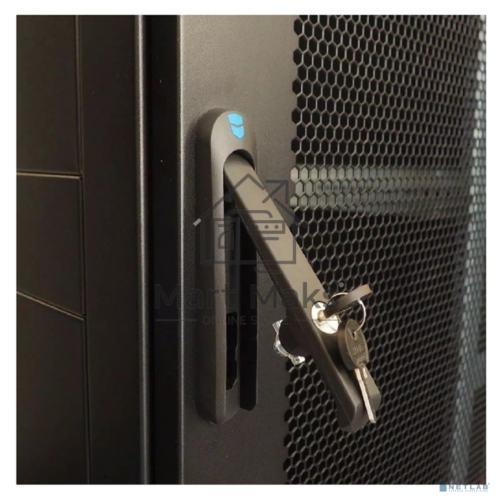 Шкаф серверный напольный 42U (800 1000) двойные перфорированные двери 2 шт., черный