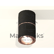 Светильник Ambrella Light XS7402200 SBK/PPG черный песок/золото розовое полированное MR16 GU5.3 (C7402, A2073, C7402, N7005)