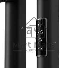 Полотенцесушитель дизайнерский электрический BAU Eastern Wind Black 80х50, подключение нижнее, черны