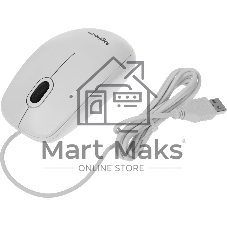 Мышь проводная Logitech B100 белый, 1000 dpi, USB, кнопки - 3