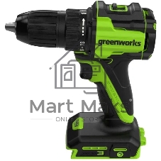 Дрель-шуруповерт Greenworks DD345, 24 В, 0 Ач, 45 Нм, бесщеточный