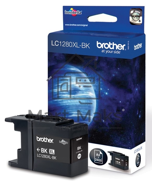 Картридж струйный Brother LC1280XLBK черный (2400 стр) для Brother MFC-J6510DW, MFC-J5910DW, MFC-J6710DW, MFC-J6910DW, MFC-J6710D
