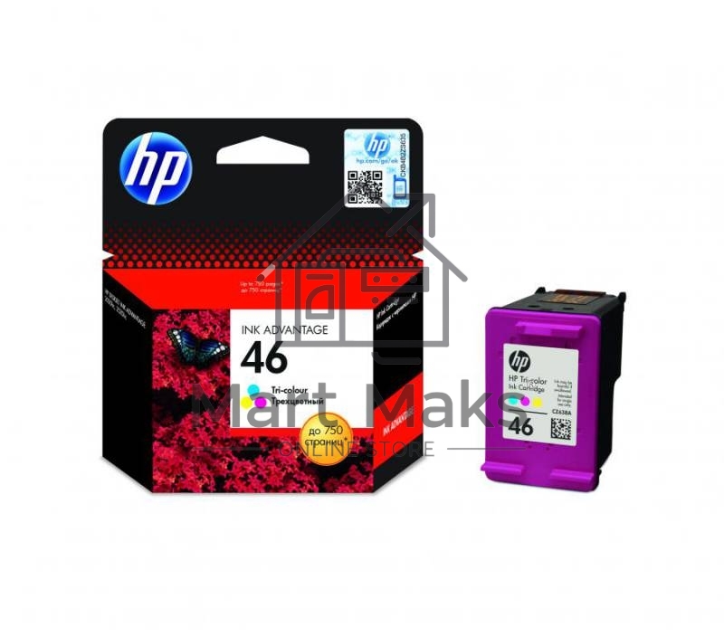 Картридж струйный HP 46 CZ638AE многоцветный для HP DJ Adv 2020hc/2520hc