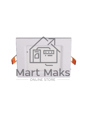 Светильник светодиодный ультратонкий встраив. PPL-S 6Вт 6500К IP40 WH 120мм квадрат Jazzway 5008243A