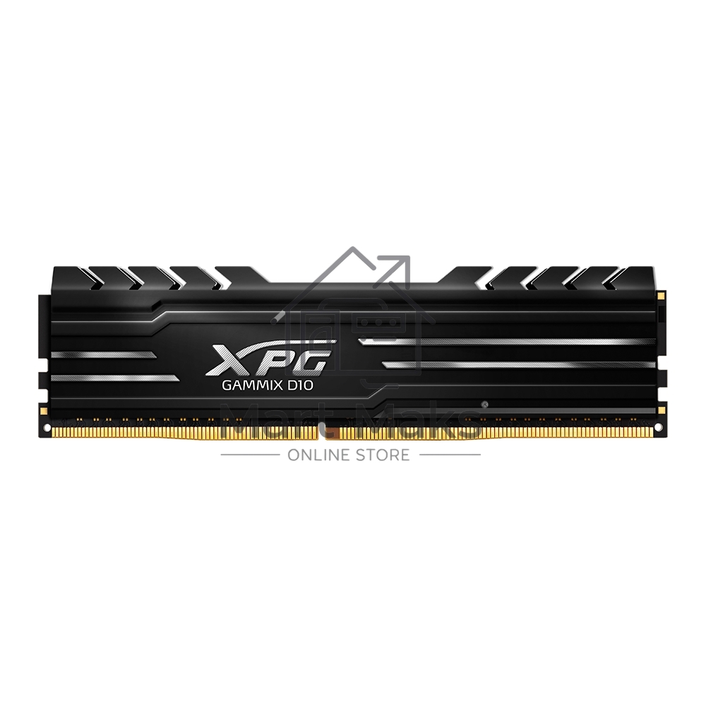 Оперативная память XPG Gammix D10, DDR4, 8GB (1x8GB), 3200MHz, CL16, UDIMM, с радиатором, черный