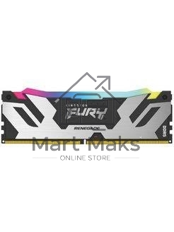 Оперативная память Kingston Fury Renegade, DDR5, 16GB (1x16GB), 6400MHz, CL32, DIMM, с радиатором, RGB, серебристый/черный