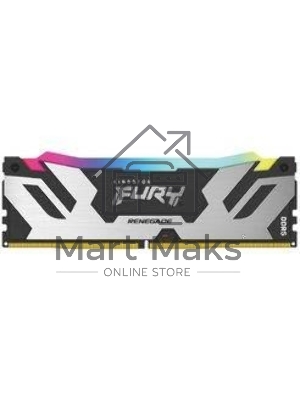Оперативная память Kingston Fury Renegade, DDR5, 16Gb (1x16Gb), 6400MHz, CL32, DIMM, с радиатором, RGB, серебристый/черный