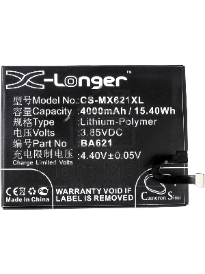 Аккумулятор CameronSinoCS-MX621XL BA621 для MeiZu M5 Note 5 3.85V / 4000mAh / 15.40Wh