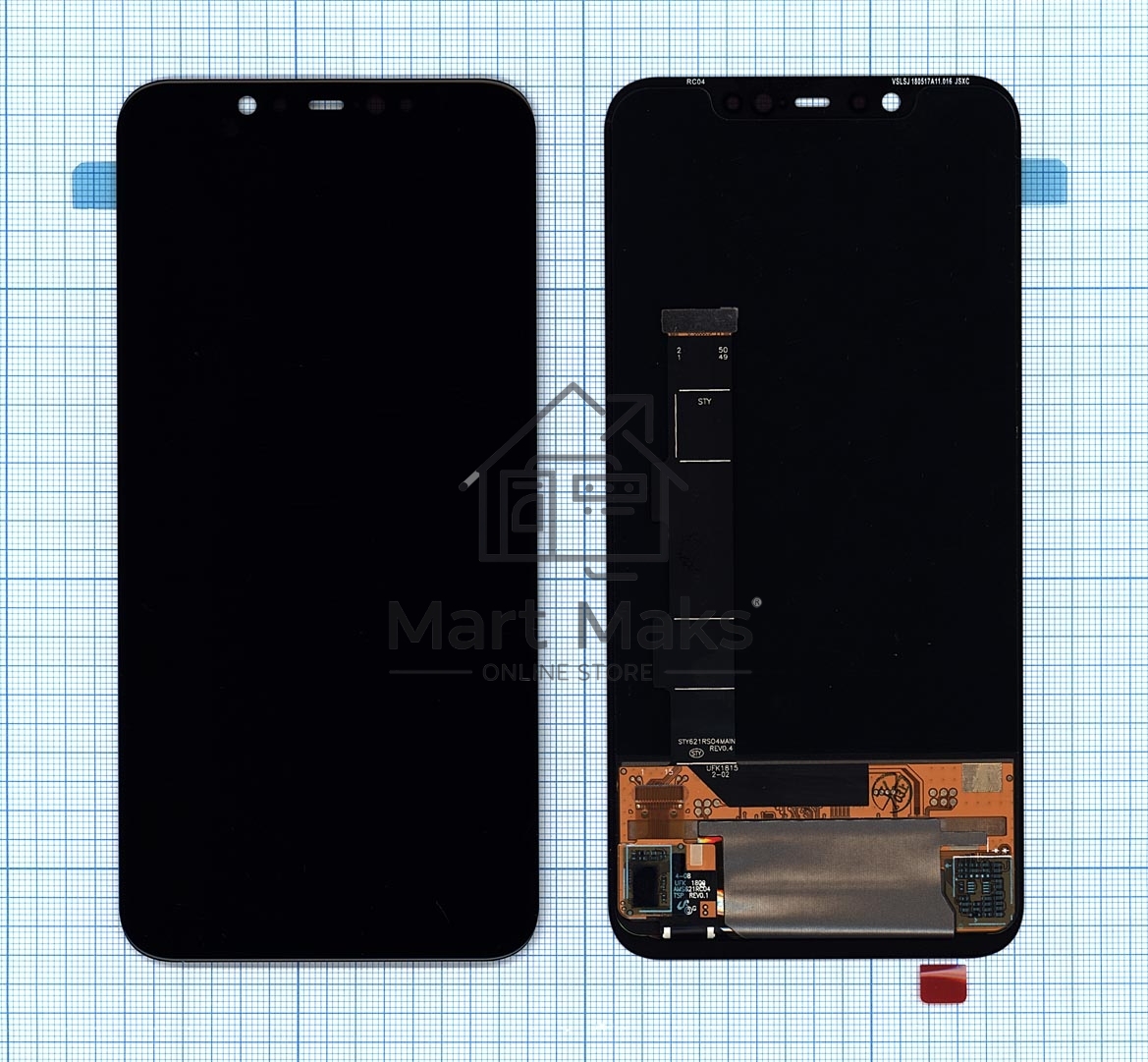 Дисплей для Xiaomi Mi8 OLED черный
