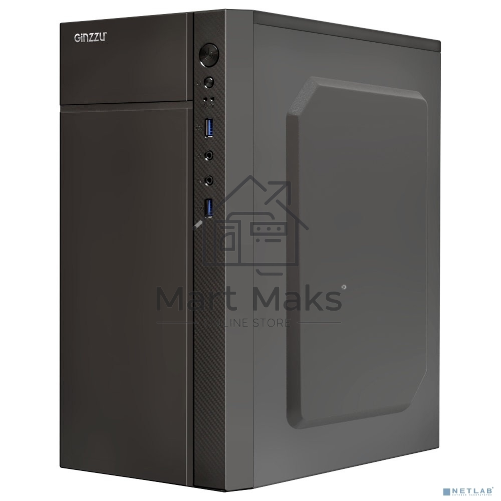 Компьютерный корпус Ginzzu B250 2*USB 3.0,AU w/o PSU