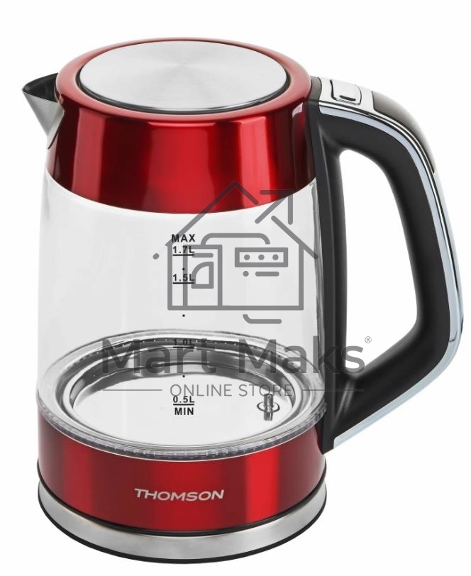 Чайник Thomson K20ES-2001 GLASS 1.7L RED
