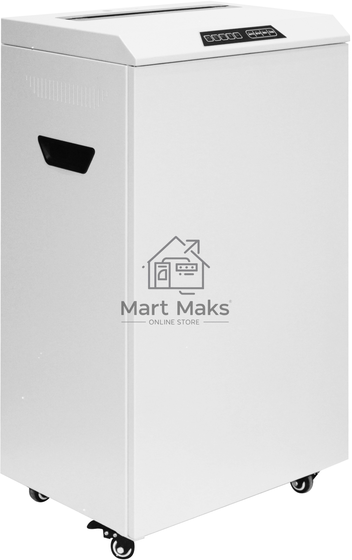 Шредер ГЕЛЕОС УО90-5, DIN P-5 (4 ур-нь секр.), фрагмент 1,9х15мм, 18-21 лист (70г/м2), CD/пл.карты/скрепки/скобы, 90 литров