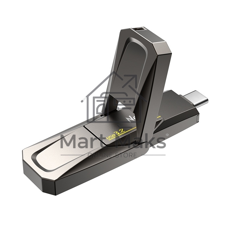 Флешка USB R/W Netac US5 NT03US5C-512G-32TA 512GB USB3.2+TypeC Solid State Flash Drive, up to 550MB/500MB/s