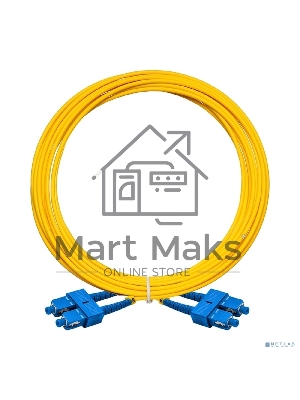Патч-корд волоконно-оптический ExeGate FC-D-9-SC-SC-5M-LSZH (Шнур ВО SM 9/125 (OS2/G.652.D), SC/UPC-SC/UPC, Duplex, LSZH, 5м)