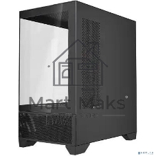 Корпус Powercase Vision Micro M4B, Tempered Glass, Type-C, 3x 120mm ARGB PWM Fan, чёрный, mATX (CVMM4B-A3)