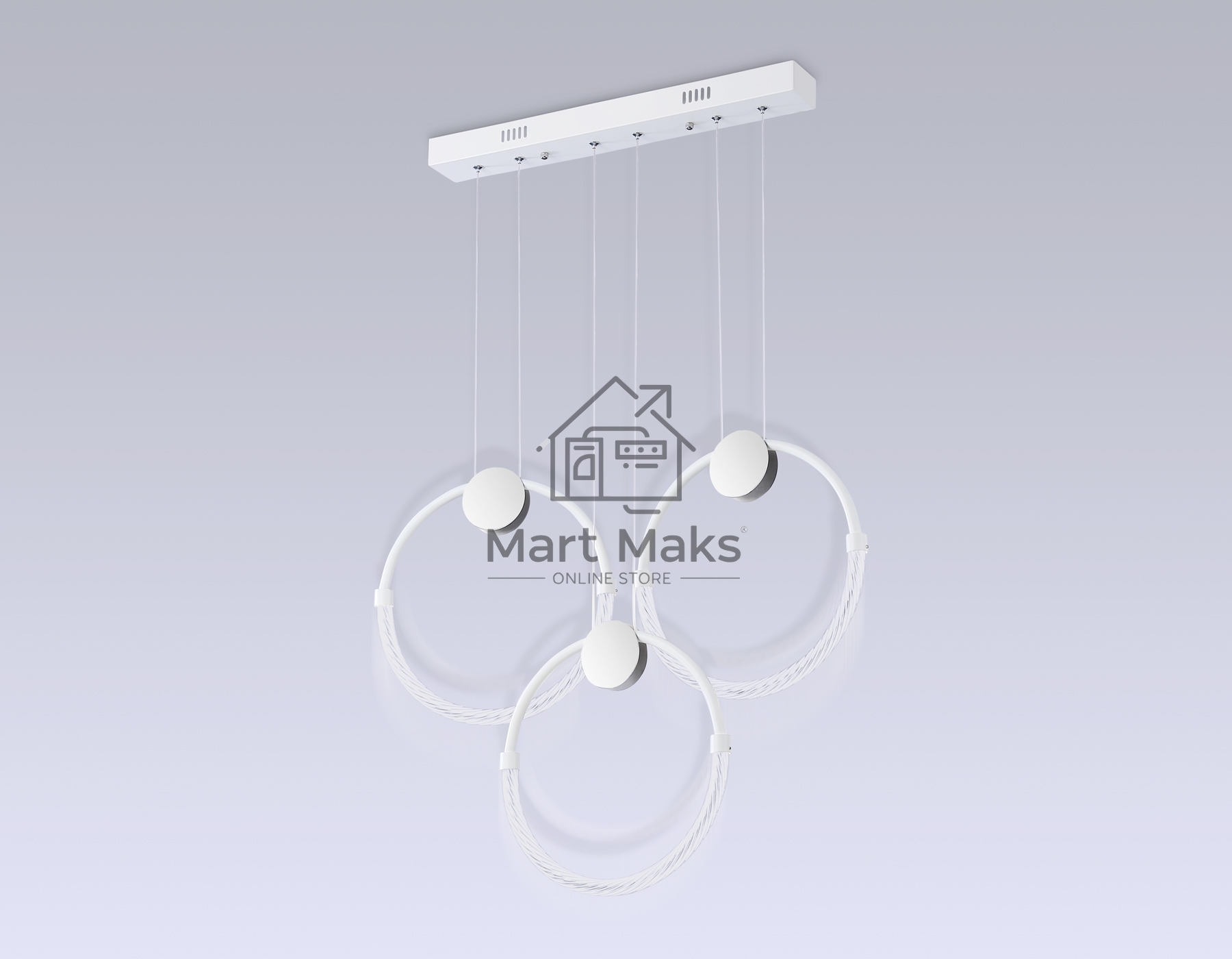 Светильник Ambrella light FL10595/3 WH/CH белый/хром 4200K 34W 630*20*1200 (Без ПДУ)