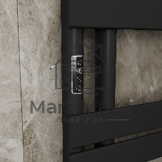 Полотенцесушитель дизайнерский электрический BAU Eastern Wind Black 80х50, подключение нижнее, черны