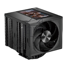 Кулер для процессора PCCooler RZ820 Display BK (290W, 4-pin PWM, LED, 169mm, Al/Cu, 8x6mm, 1x140mm + 1x150mm, 71.9/78.7CFM, 27.1/35.8dBA, 1500/2500RPM, S: 1851/1700/1200/115X/20XX, AM5/AM4, black)