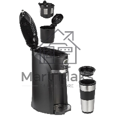Кофеварка капельная Kitfort КТ-797 черный/нержавеющая сталь, исп. кофе - молотый, 0.42 л, 800 Вт.