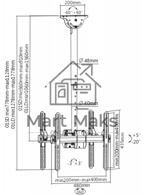 Кронштейн для телевизора Arm Media LCD-1850 черный 26 Кронштейн для телевизора Arm Media LCD-1850 черный 26