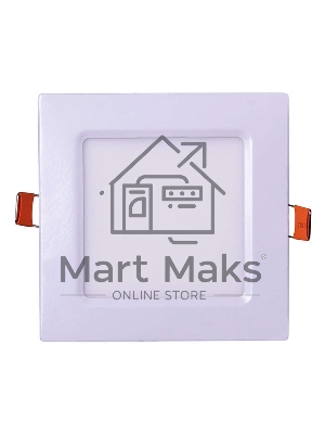 Светильник светодиодный ультратонкий встраив. PPL-S 6Вт 4000К IP40 WH 120мм квадрат Jazzway 5008229A