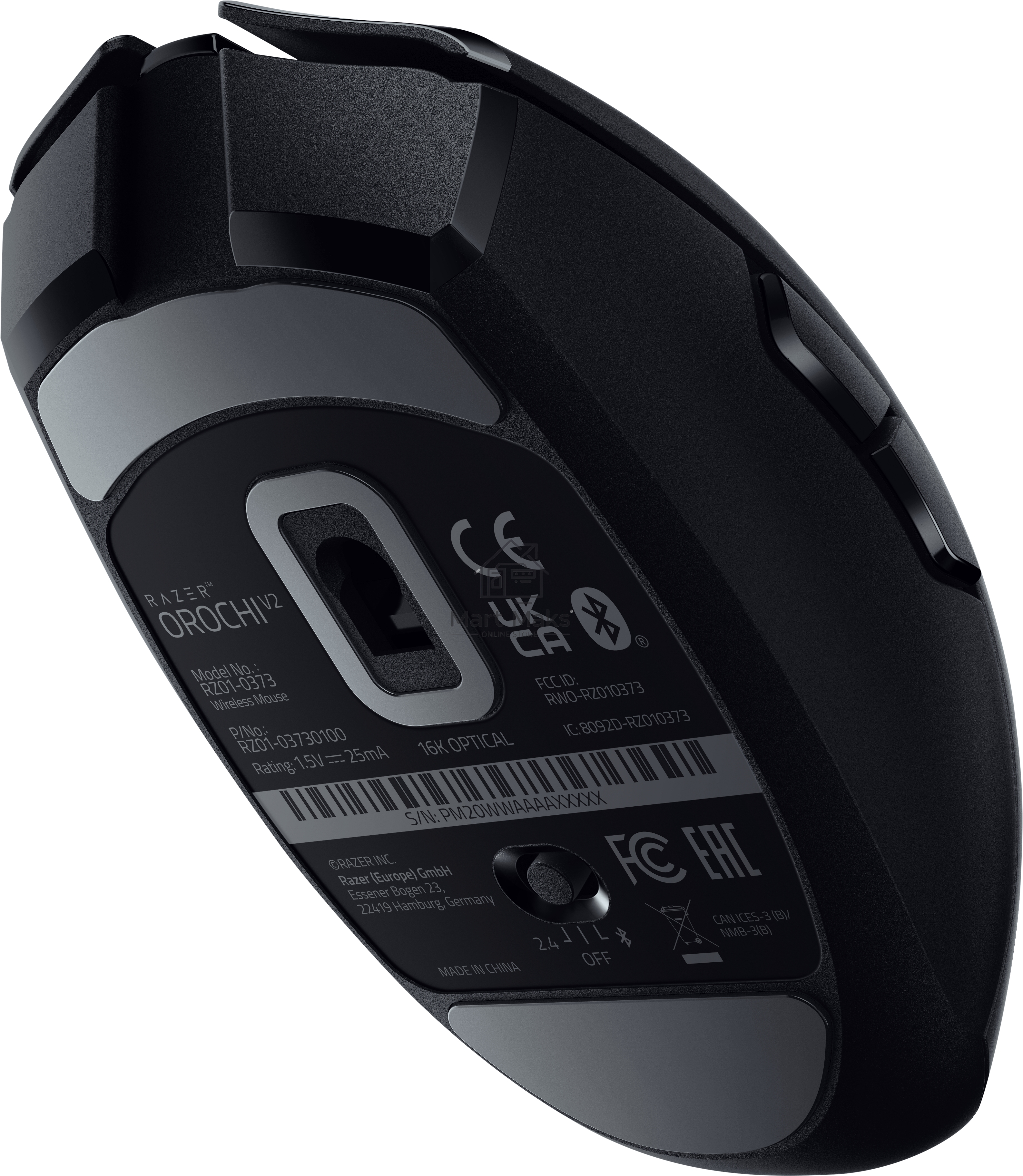 Мышь беспроводная Razer Orochi V2 черный, 18000 dpi, радиоканал, Bluetooth, USB, кнопки - 6