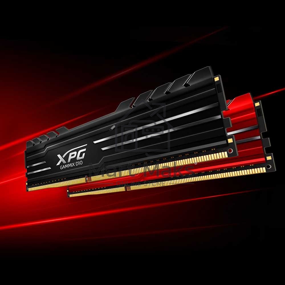 Оперативная память XPG Gammix D10, DDR4, 8GB (1x8GB), 3200MHz, CL16, UDIMM, с радиатором, черный