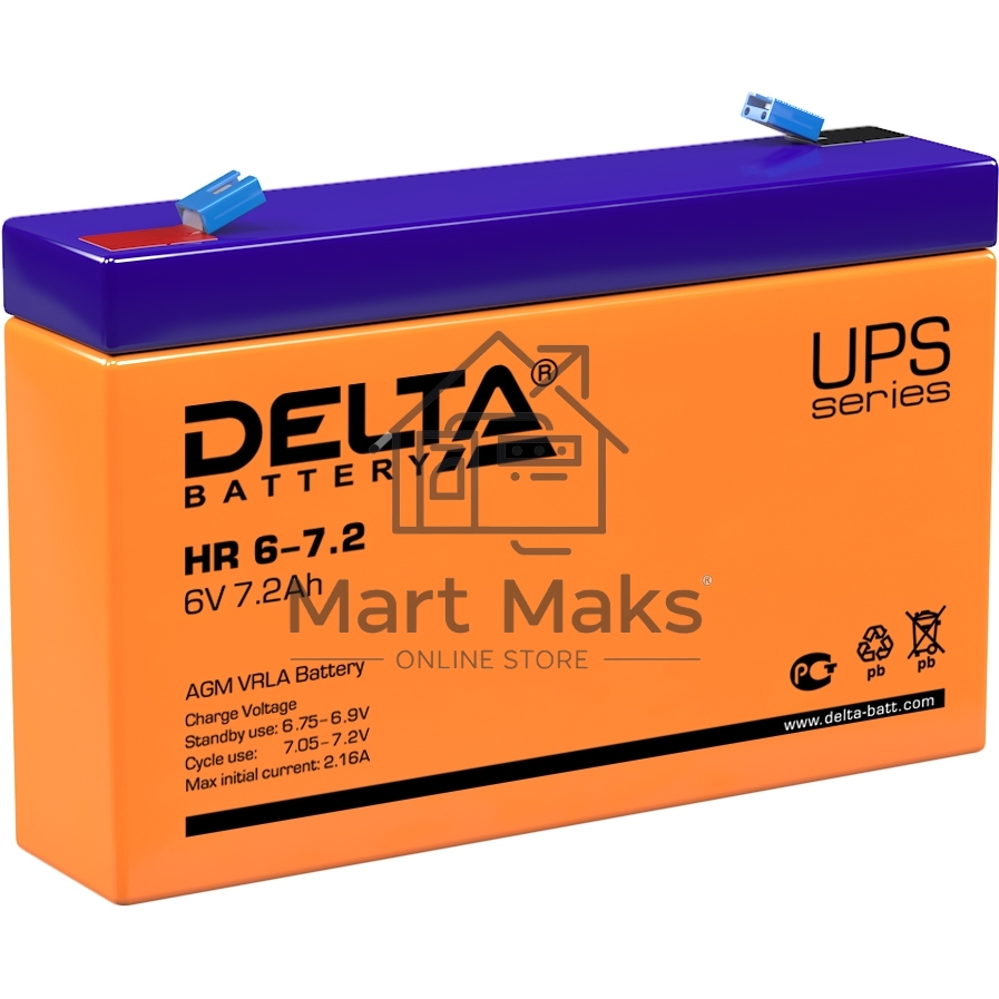 Батарея Delta HR 6-7.2 (7.2 А\ч, 6В)