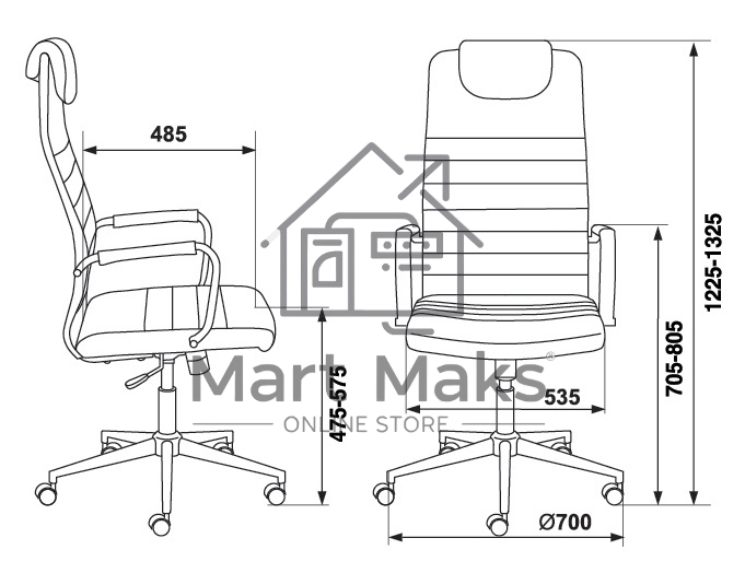 Кресло руководителя Бюрократ Chair Brt KB-9N/ECO/BLACK (1140275)