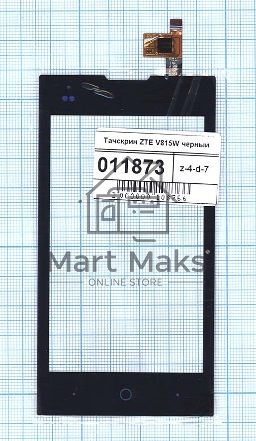 Сенсорное стекло (тачскрин) для ZTE V815W, черное
