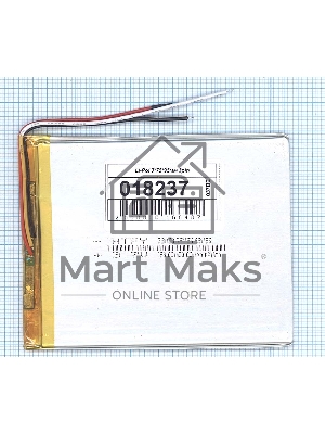 Аккумулятор Li-Pol (батарея) 3*75*95мм 3pin 3.7V/3000mAh