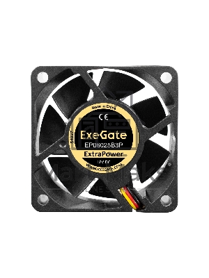 Вентилятор для корпуса ExeGate ExtraPower EP06025B3P черный, 60 мм, 4500 об/мин, 31 дБ, 3 pin