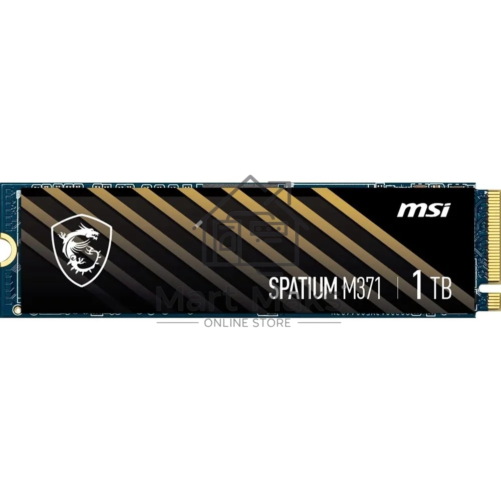 Накопитель SSD MSI Spatium M371, 1ТБ, M.2 2280, PCIe 3.0 x4, NVMe, M.2