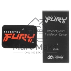 Оперативная память Kingston Fury Beast, DDR5, 32Gb (1x32Gb), 5600MHz, CL36, DIMM, с радиаторами, белый