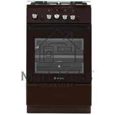 Плита газовая De Luxe 5040.32Г (КР) ЧР 014 коричневый, конфорок 4 шт, духовка 46 л, 50 см x 85 см x 50 см