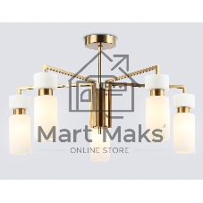 Люстра Ambrella light LH56124/5 BS/FR латунь/белый матовый E14*5 max 40W D605*350