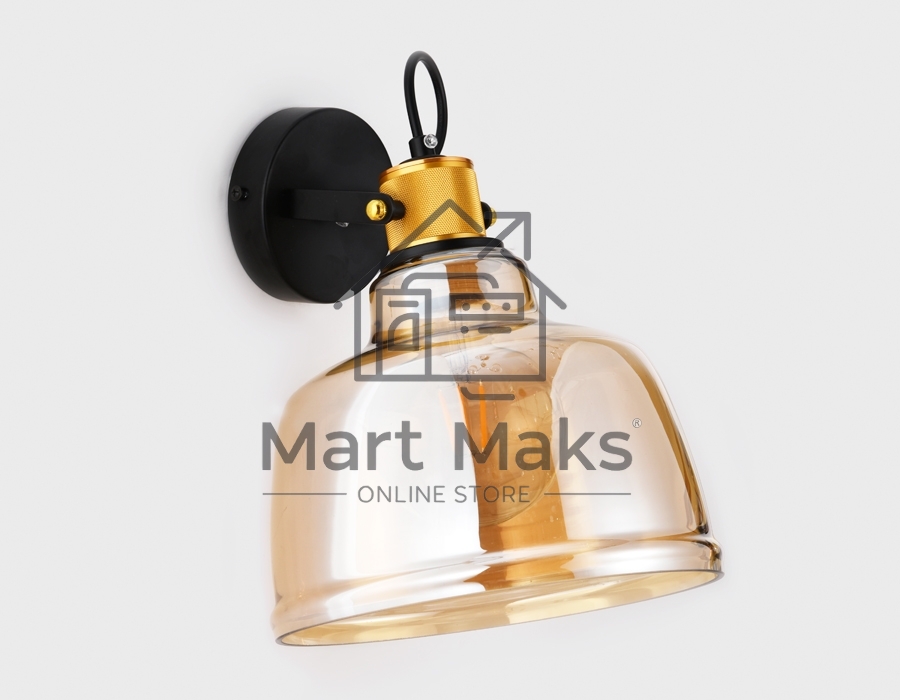 Светильник Ambrella light TR3521 SB/TI бронза/янтарь E27 max 40W 220*280*320