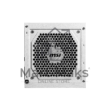 Блок питания MSI MAG A850GL PCIE5, 850Вт, 80+ Gold, 120мм, модульный, белый