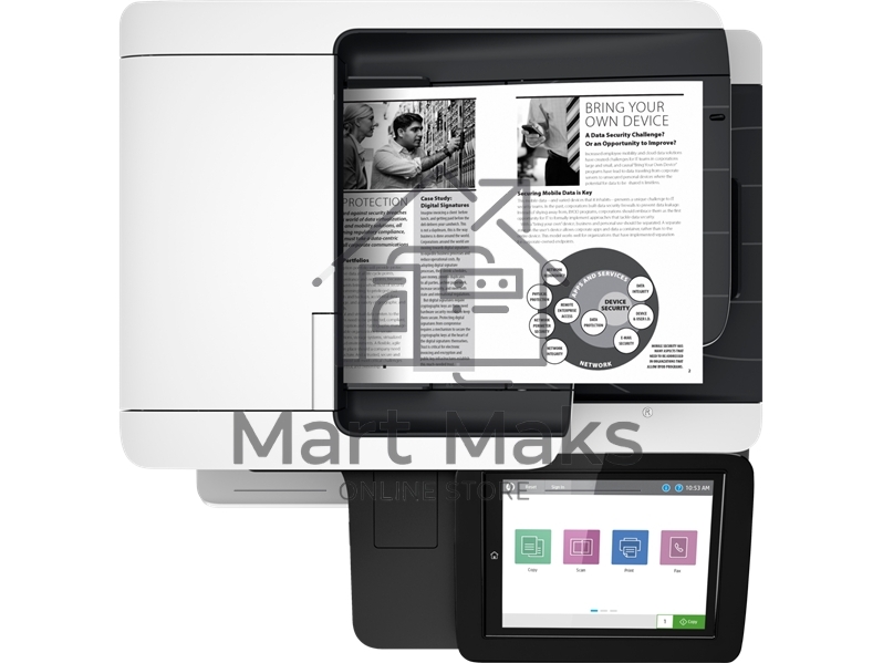 МФУ лазерный HP LaserJet Enterprise M528dn (1PV64A #B19), A4, ч/б, печ. до 43 стр/мин., скан. до 43 стр/мин. (ч/б) 38 стр/мин. (цвет), 1200 x 1200 dpi (печать) 600x600dpi (сканер), USB, RJ-45, Air Print, Mopria