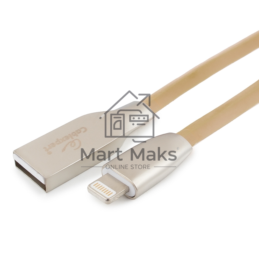 Кабель Cablexpert для Apple CC-G-APUSB01Gd-1M, AM/Lightning, серия Gold, длина 1м, золотой, блистер