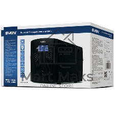 Источник бесперебойного питания UPS Sven Pro 1500 (1000 WA, LCD, USB, RG-45, 3 евро розетки)