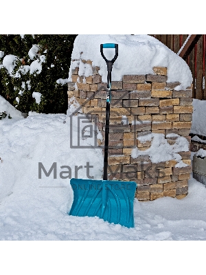 Лопата для уборки снега пластиковая LUXE,500х325х1300 мм, металлопластиковый черенок Palisad