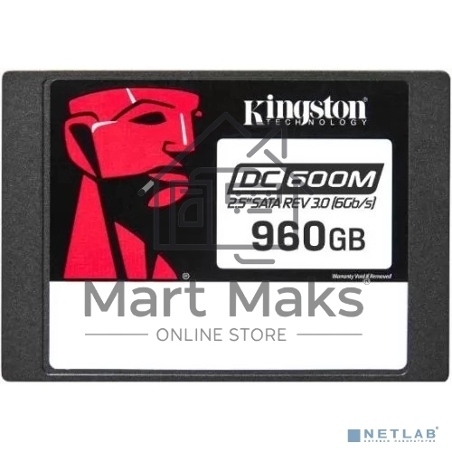 Накопитель SSD Kingston DC600M, 960 ГБ, SATA III, R/W 560/530 МБ/с