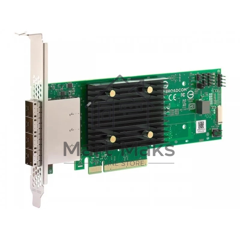 Адаптер SAS 9500-16e SGL (05-50075-00) PCIe Gen4 x8 LP, Tri-Mode SAS/SATA/NVMe 12G HBA, 16port(4*ext SFF8644), 3816 IOC
