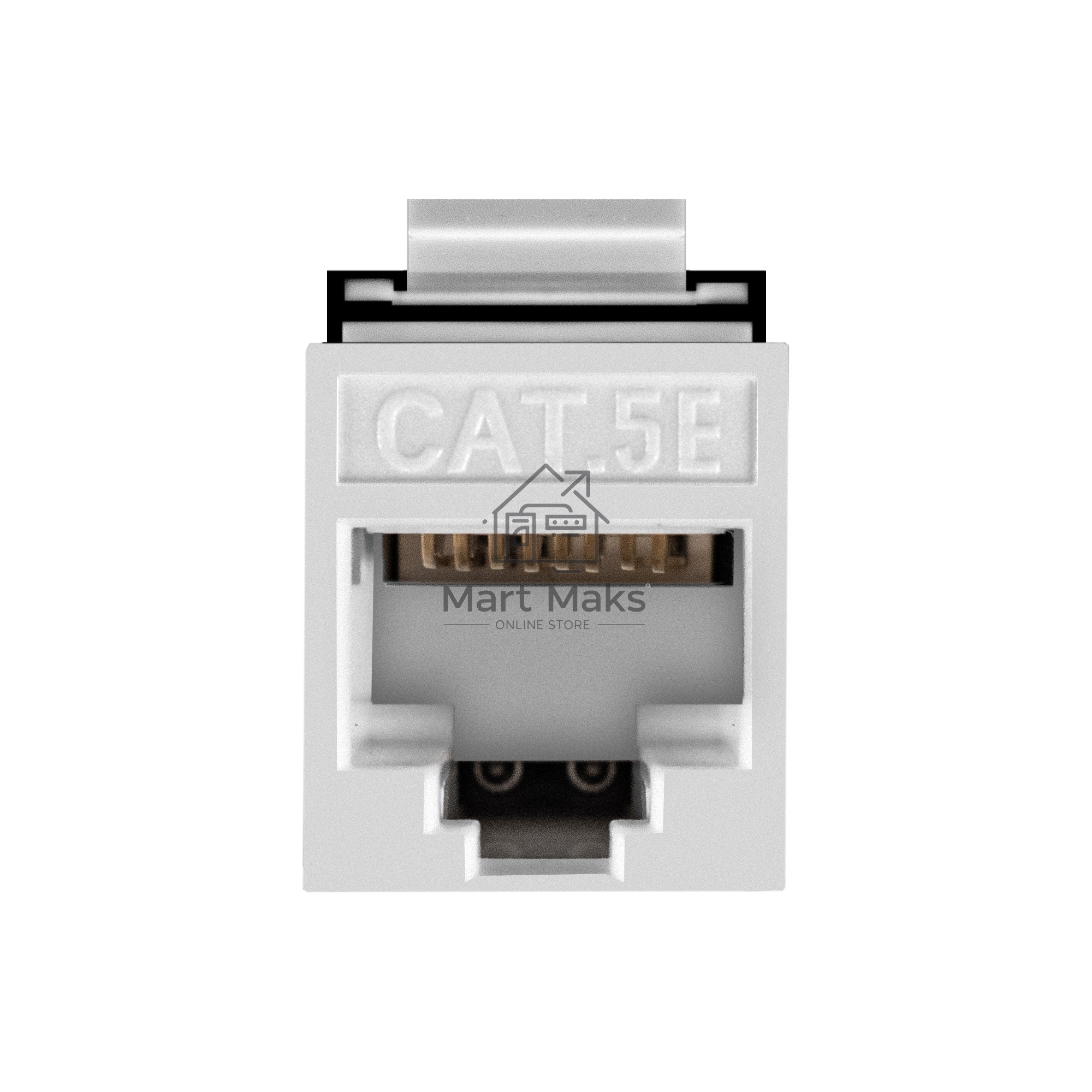 Модуль-вставка Keystone Jack RJ-45 ExeGate KJ-8P8C-U-C5e-180-TL (Кат.5e, неэкранированная, 180 градусов, IDC Toolless (без инструмента))