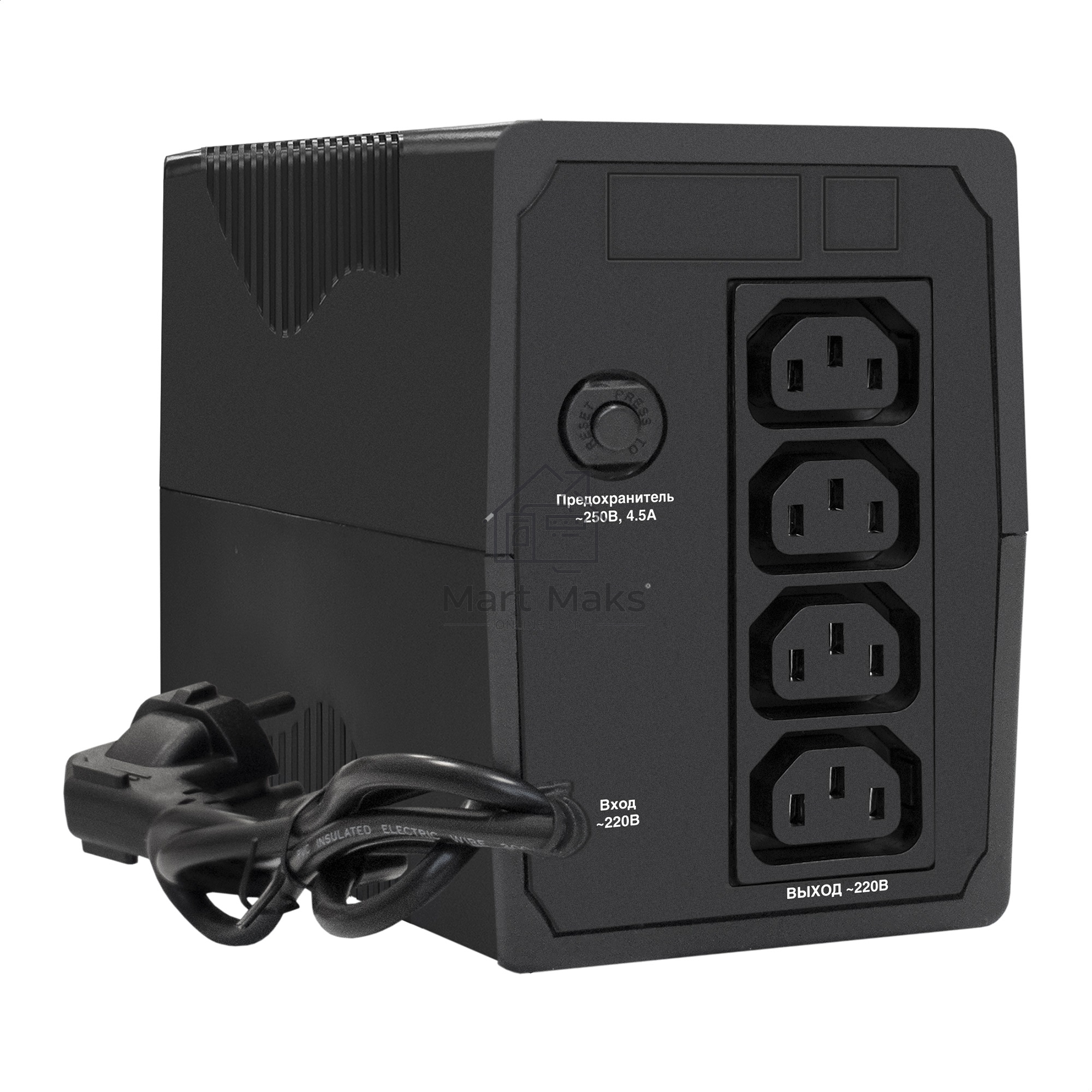 Источник бесперебойного питания ExeGate EX292775RUS Power Smart ULB-800.LCD.AVR.4C13 <800VA/480W, LCD, AVR, 4*C13, металлический корпус, Black>