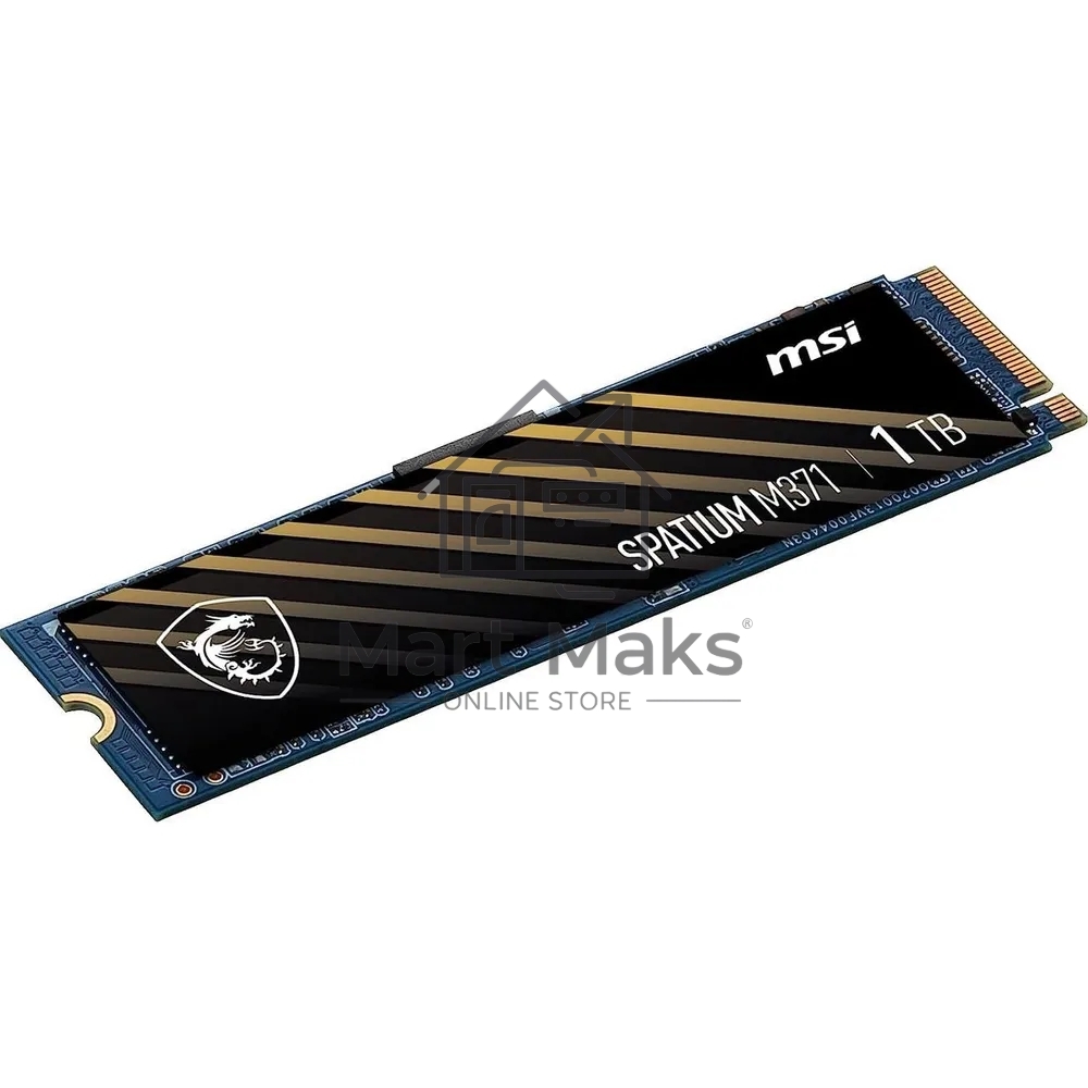 Накопитель SSD MSI Spatium M371, 1ТБ, M.2 2280, PCIe 3.0 x4, NVMe, M.2