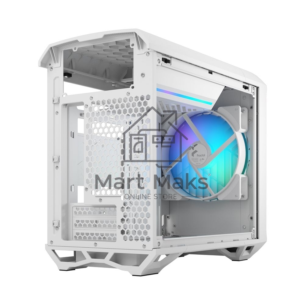 Корпус ПК без блока питания Fractal Design Torrent Nano RGB TG Clear Tint, Mini-Tower, 1x180mm RGB, 2xUSB-A 3.2 + 1xUSB 3.2 Type-C mITX, mDTX White